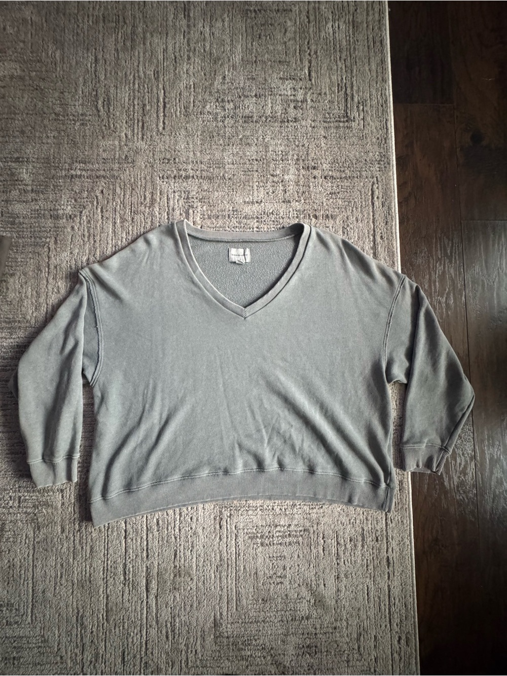 Women's Sage Gray/Green V-Neck Sweater